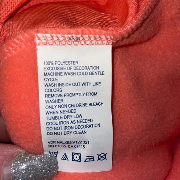 Nautica 1/4 Zip Long Sleeve Fleece Beautiful Orange Coral Color Womans M - Picture 4 of 9